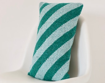 woodwoolstool diagonal striped pillow (reversible)