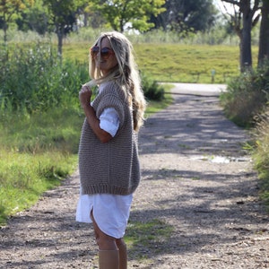 woodwoolstool oversized gilet breipatroon (dutch & english version)