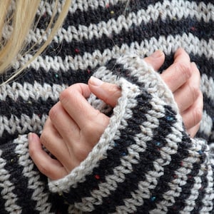 knitting pattern striped sweater (dutch and english version)