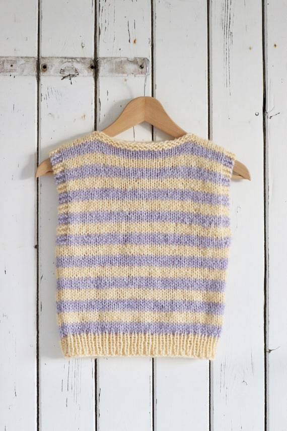 Knitting Pattern Striped Spencer - One Piece (dutch and English