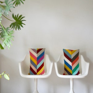 pattern woodwoolstool chevron pillow