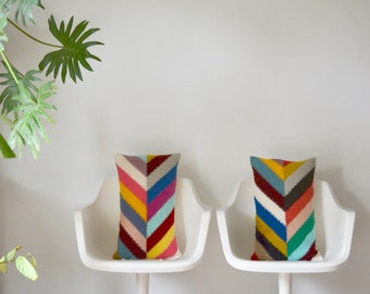 pattern woodwoolstool chevron pillow