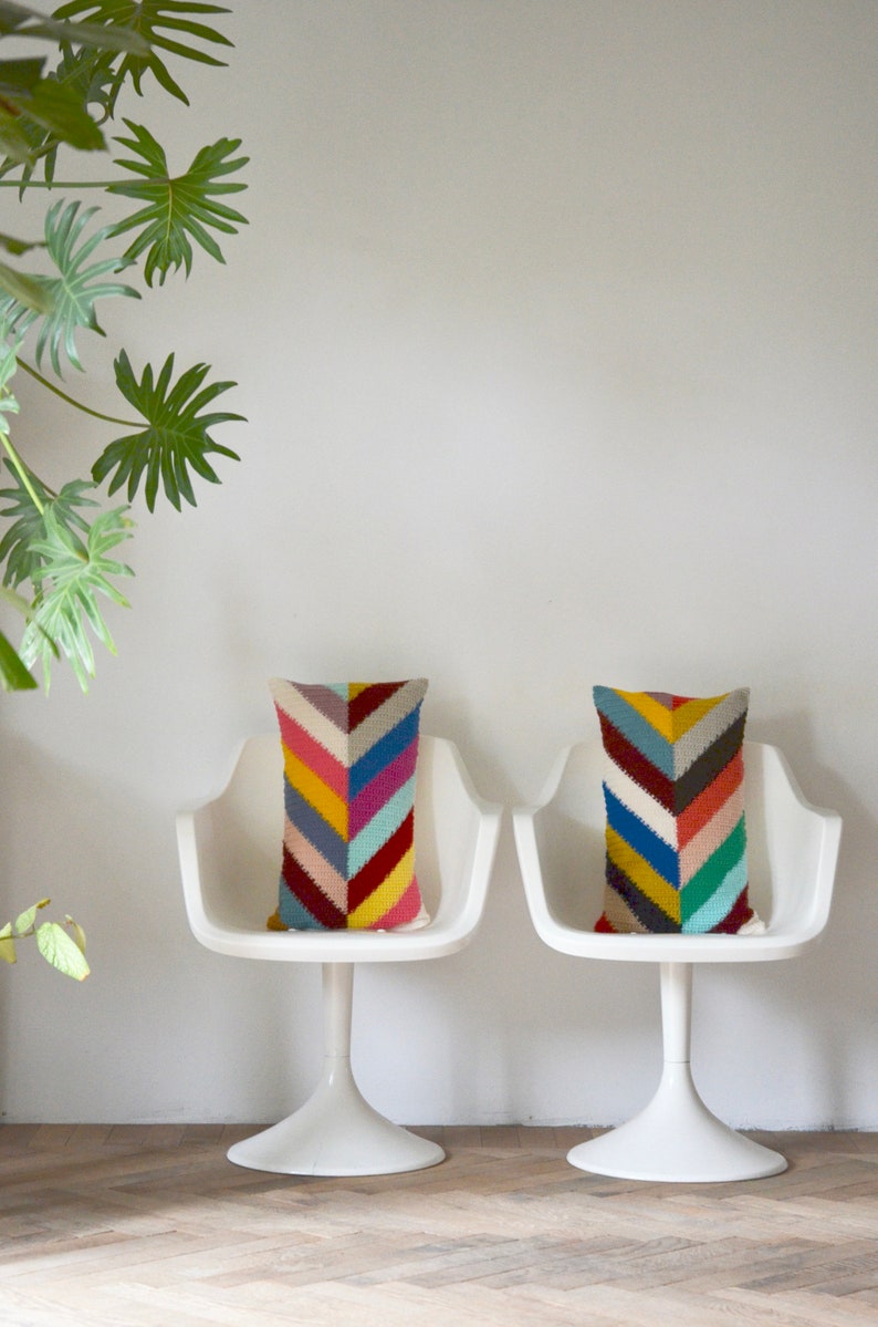 pattern woodwoolstool chevron pillow image 1