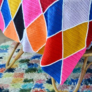 ENGLISH VERSION original woodwoolstool harlequin pattern image 9