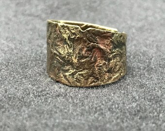 Brass reticulated ring size 10-12