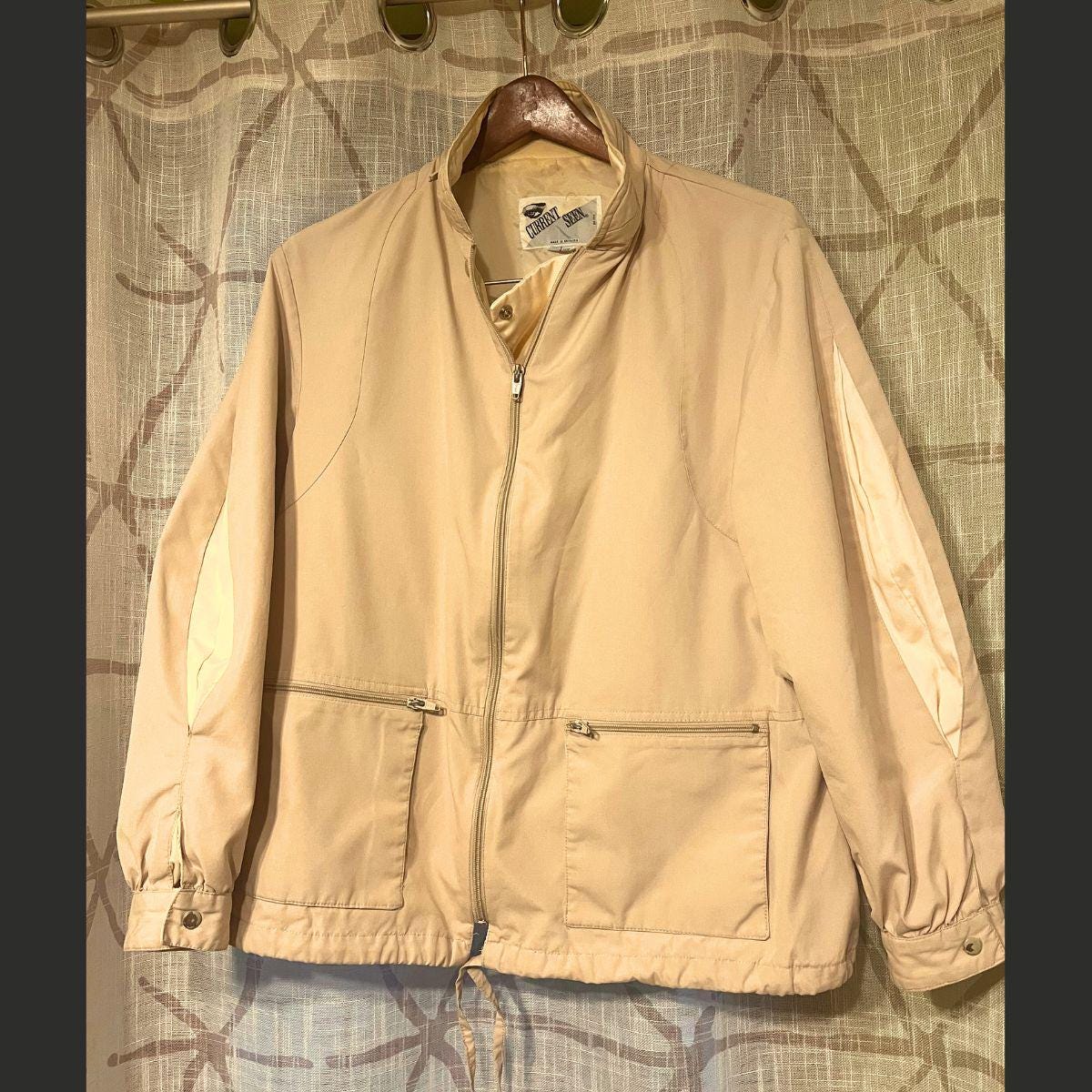 1980's Current Seen Beige Spring Light Jacket With Billowed