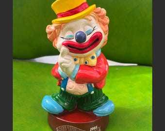 Vintage 1985 Del Monte Clown Coin Bank Big Top Bonanza 7"  Piggy Bank Promotional Item Never Used