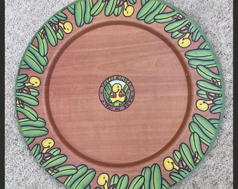 Alessi Twergi Italian Art 1990's Turtle Large Melamine Wood-like Tray