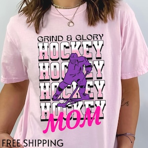 Hockey Mom Game Day Shirt Gift, Mother&#39;s Day Gift, Ice Hockey Mom Tshirt Gifts, Hockey Tee Gift For Mom, Hockey Lover Game Day Gift For Mom