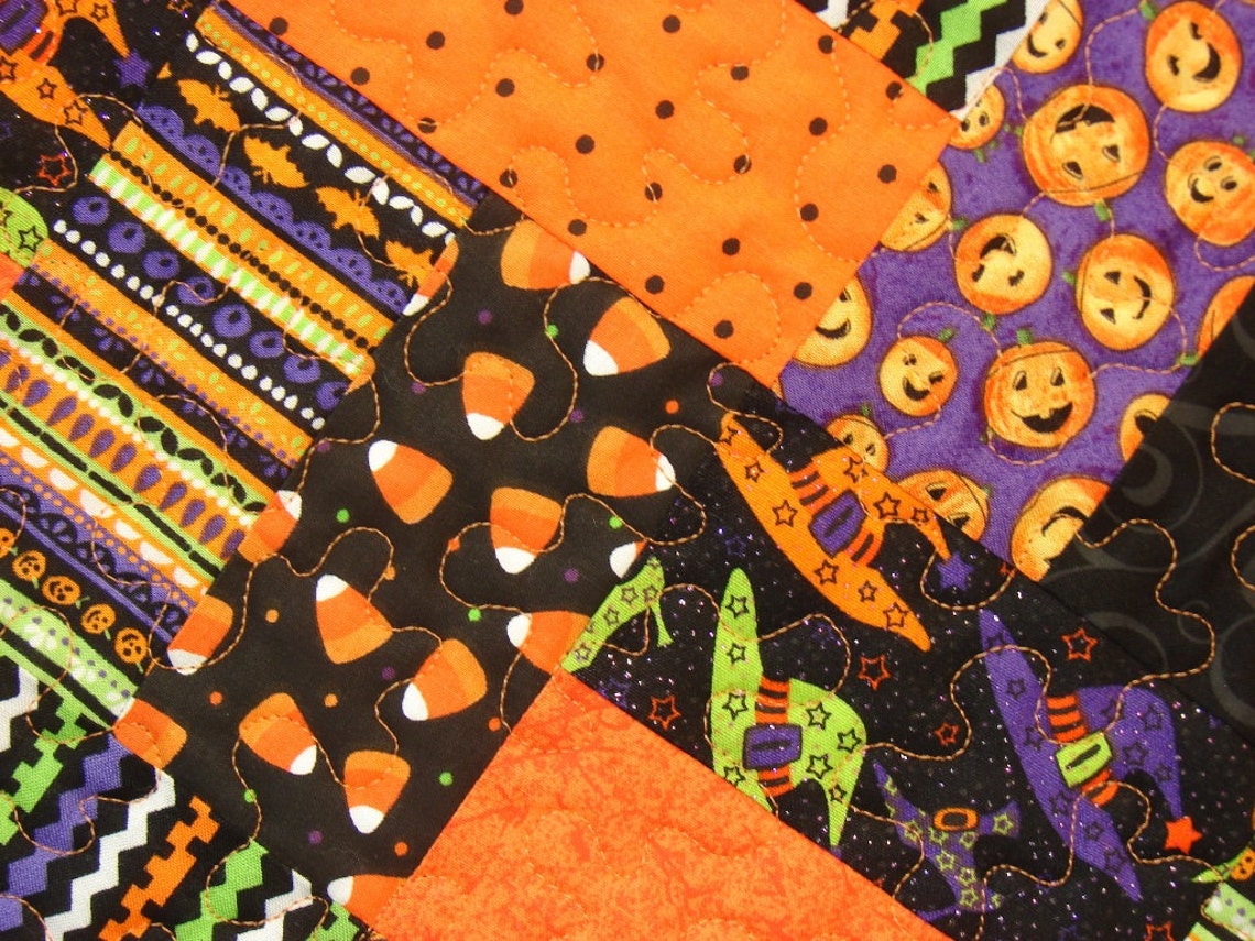 Halloween Quilted Table Runner Decoration Etsy