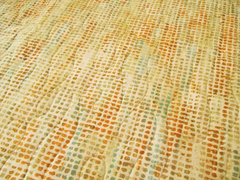 Modern Lap Quilt in Shades of Blue Green Rust Gold Quilted Etsy