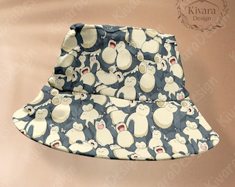 Snorlax Bucket Hat Relax Summer Hat Cap Video Game Gift