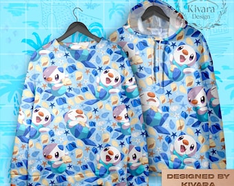 Oshawott-tröja Videospelsgåva Kawaii japansk mangakläder för kvinnor och män