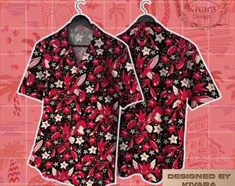 Camisa hawaiana Scizor - Camisa hawaiana divertida de anime tropical con insectos - Camisa manga abotonada - Regalos de vacaciones