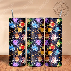 Eevee Galaxy Cute Tumbler Evolution Tumbler Video Game Tumbler Anime Cup