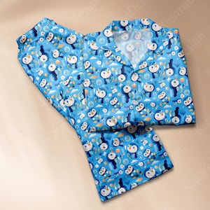 Piplup Pyjama Set - Anime Kawaii Loungewear - Nachtwäsche für Fans - Gemütlicher Anime Fan