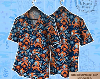 Deoxys Form Hawaiian Shirt - Normal Attack Defense Speed Anime Aloha Shirt - Psychic Manga Fan Gifts