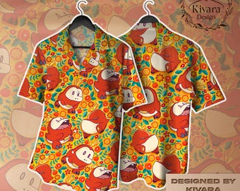 Firecoco Cute Hawaiian Shirt Shorts Game Gift