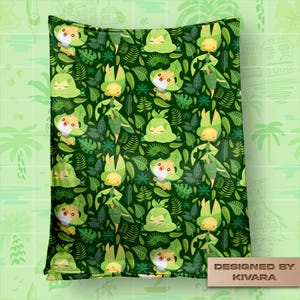 Sewaddle Evolution Blanket - Adorable Grass Bug Anime Home Decor - Vacation Bedding Gifts