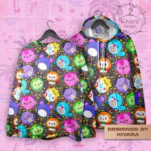 Chibi Manga Hoodie Sweatshirt Big Expressions, Cozy Vibes Chibi Kawaii Hoodie Video Game Gifts