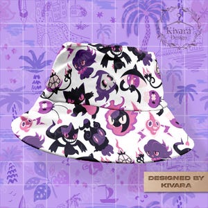 Ghost Party Bucket Hat Ghost Type Cute Summer Hat Video Game Gift