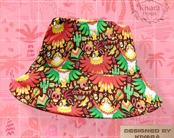 Hawlucha Bucket Hat Fighting Flying Anime Game Lucha Style Manga Summer Accessory