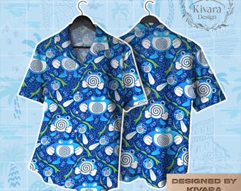 Poli Evolution Hawaiian Shirt Waves, Whirlpools, Water-Type Vibes Shirt Shorts Video Game Gift