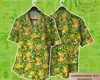 Chespin Hawaiian Shirt Grass-Type Anime Shirt Starter Shirt Summer Outfit Aloha Beach Video Game Gifts
