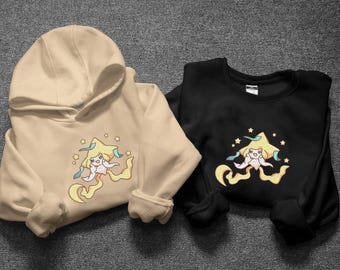 Shine Jirachi Embroidered Shirt Gift Embroidered Sweatshirt Anime Embroidered Shirt
