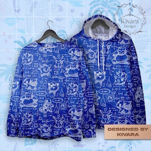 Manga Geometric Hoodie Sweatshirt Cozy Vibes Kawaii Hoodie Video Game Gifts