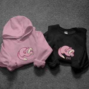 Slowpoke schattig geborduurd shirt Cadeau geborduurd sweatshirt Schattig Slowpoke-shirt