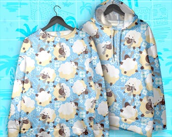 Wooloo Hoodie Sweatshirt - Adorable Sheep Anime - Fluffy Character Video Game Sweater Manga Gifts