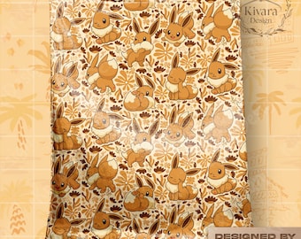 Eevees Blanket Cuteness Anime - Soft Button Up Blanket Home Decor Video Game Bedding Gifts