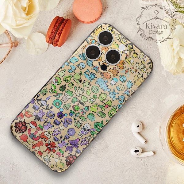 Chibi Art Phone Case Pattern Pixel Samsung iPhone All Style Protective Case Accessories