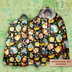 Chibi Japanese Food Hoodie Sweatshirt Cozy Vibes Chibi Kawaii Hoodie Video Game Gifts