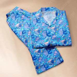 Ozean Pyjama Set - Anime Kawaii Loungewear - Nachtwäsche für Fans - Bequemer Anime Fan