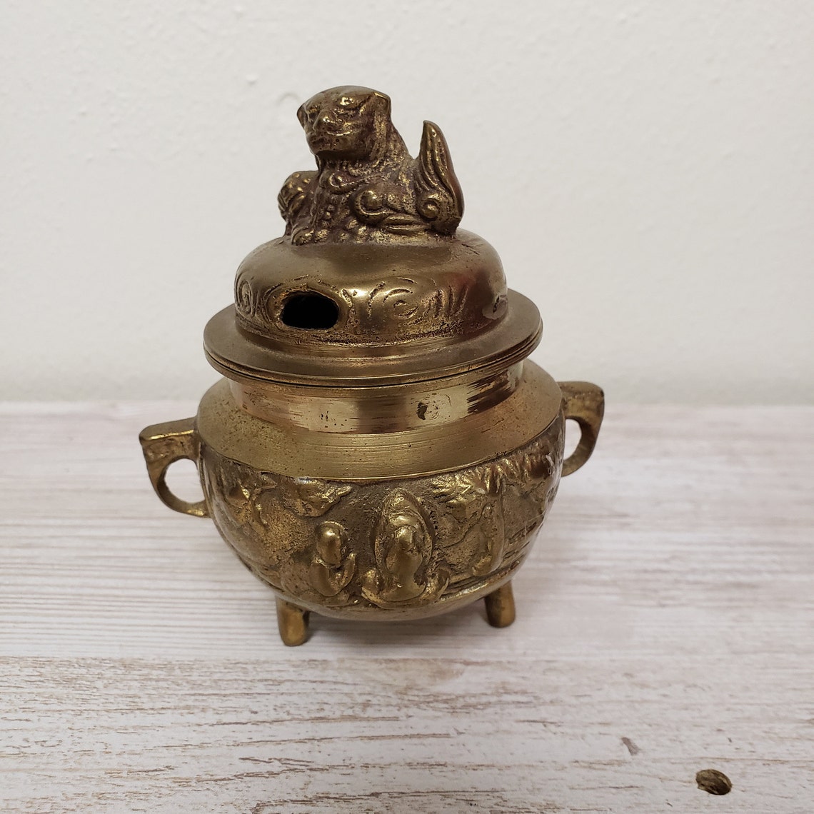 Messing FOO Hund Weihrauch Brenner Made in Korea / Vintage Etsy