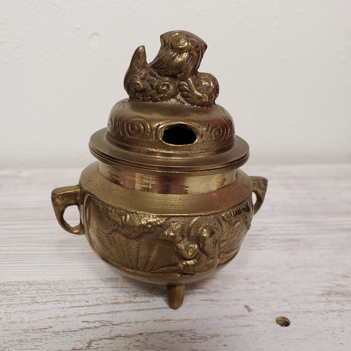 Messing FOO Hund Weihrauch Brenner Made in Korea / Vintage Etsy