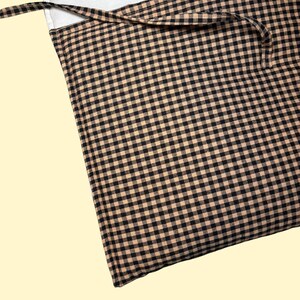 Classic Brown Gingham Laptop Sleeve | Quilted Laptop Case with Bow | Stylish MacBook Cover | Vintage-Inspired Computer Sleeve image 5