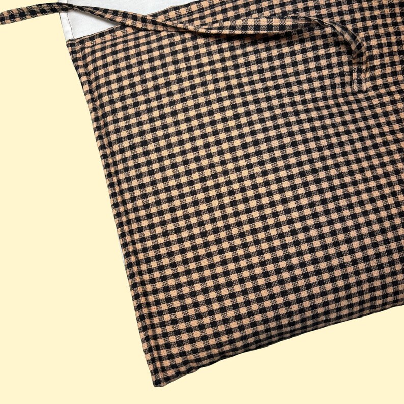 Classic Brown Gingham Laptop Sleeve | Quilted Laptop Case with Bow | Stylish MacBook Cover | Vintage-Inspired Computer Sleeve image 5