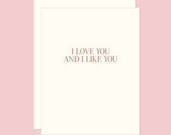 Carte typographique Je t'aime et je t'aime - Anniversaire, Saint-Valentin