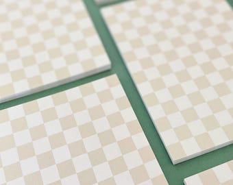 Neutral Check Notepad: 50-Sheet Checker Scratch Pad
