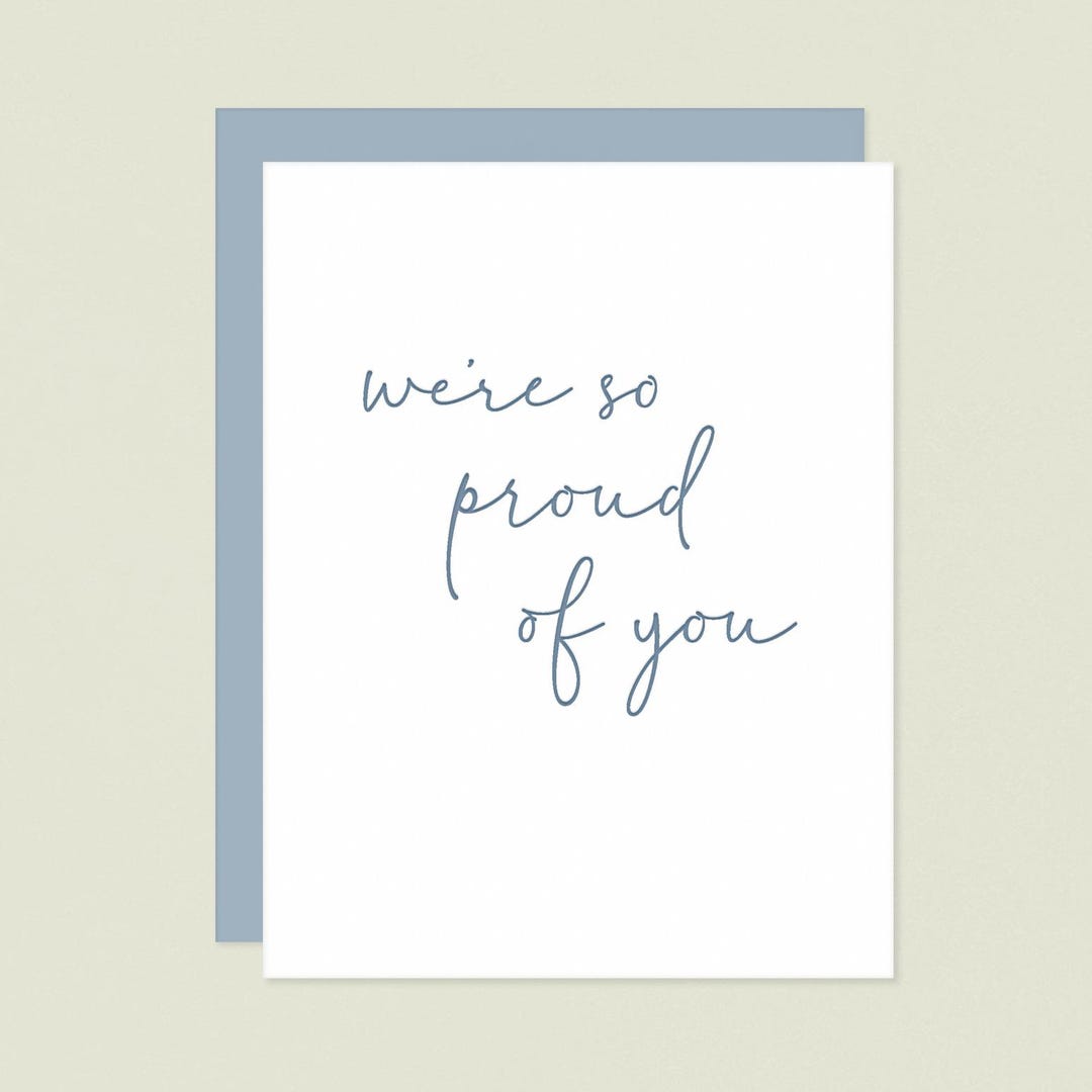 We're so Proud of You Letterpress Graduation Card - Etsy