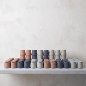 Wholesale 8oz Concrete Candle Jars with Lids | Bulk Empty Vessels for Candle Making & Storage