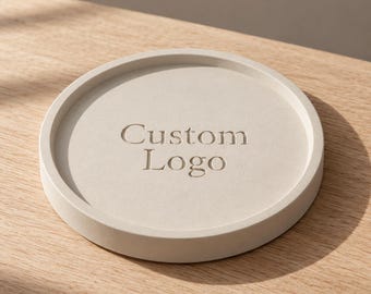 250 Custom Logo Concrete Coasters, Personalized Bulk Order for Businesses, Weddings & Events