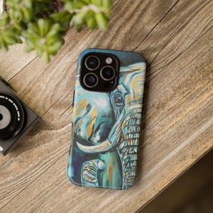 Hand-Painted Elephant Phone Case: Tough, Safari iPhone & Samsung Cover