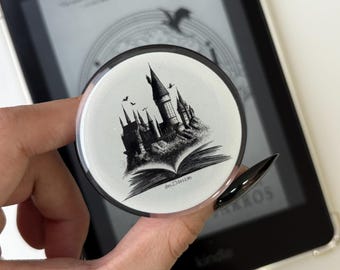 Mysterious Castle Kindle Grip | Kindle Holder | Bookish Accessories | Phone Holder | Magnetic Phone Case Grip | Personalized Gift For Reader