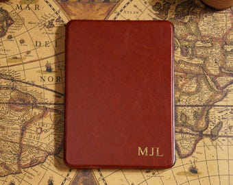 Gepersonaliseerde veganistische leren Kindle-hoes Geheel nieuw Paperwhite 12e generatie 7"-hoes, Kindle 11e 10e generatie 6"-hoes met riem, aangepaste boekenliefhebbercadeaus