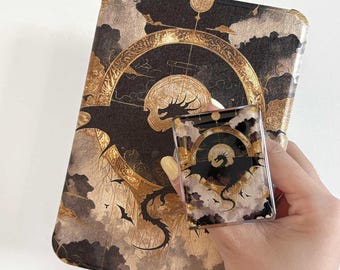 Moon Dragon Grip / Kindle Grip / Supporto Kindle / Accessori per lettori / Supporto per telefono / Custodia magnetica per telefono / Regali estetici per lettori