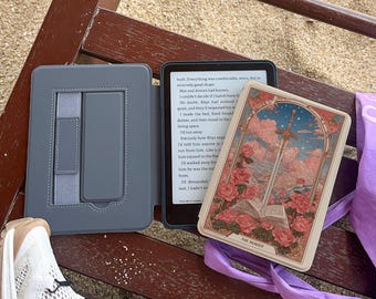 Kindle Paperwhite Hülle mit Tragegurt, Fantasy-Geschenk für Bücherliebhaber, florale Kindle Paperwhite Hülle, Kindle 12 Hülle, Kobo Hülle